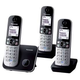 Panasonic Cordless Telephones (DECT, Desk/Wall, Black, Handset, LCD, Polyphonic)