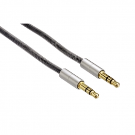 Hama AluLine Audio Cable, 3.5 mm Jack, 2m - Silver