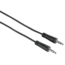 Hama Audio Cable, 3.5mm Jack Plug, 0.75m (Other Lengths Available) - Black