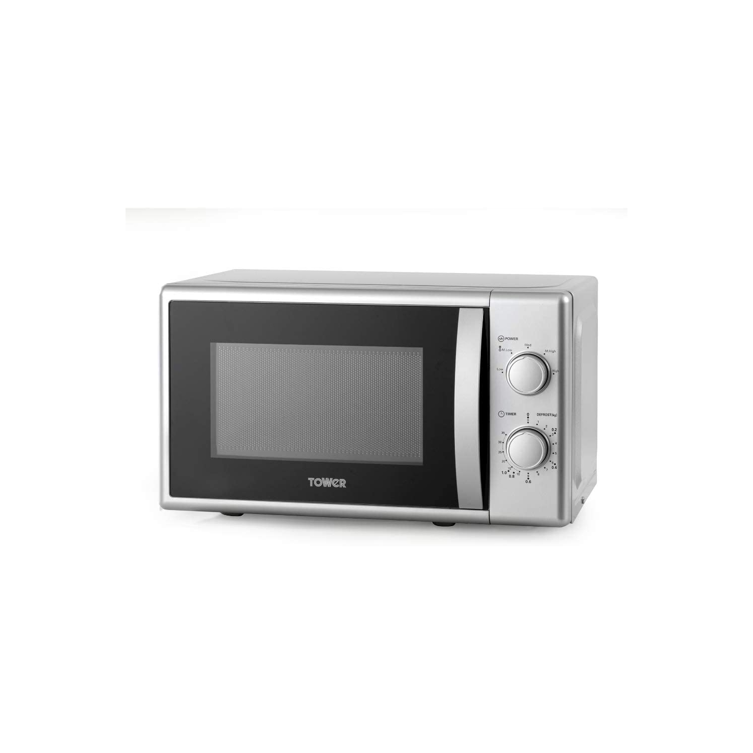 Tower Microwave, 700 Watts, Silver - 0