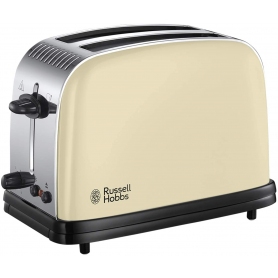 Russell Hobbs Stainless Steel 2 Slice Toaster, Cream