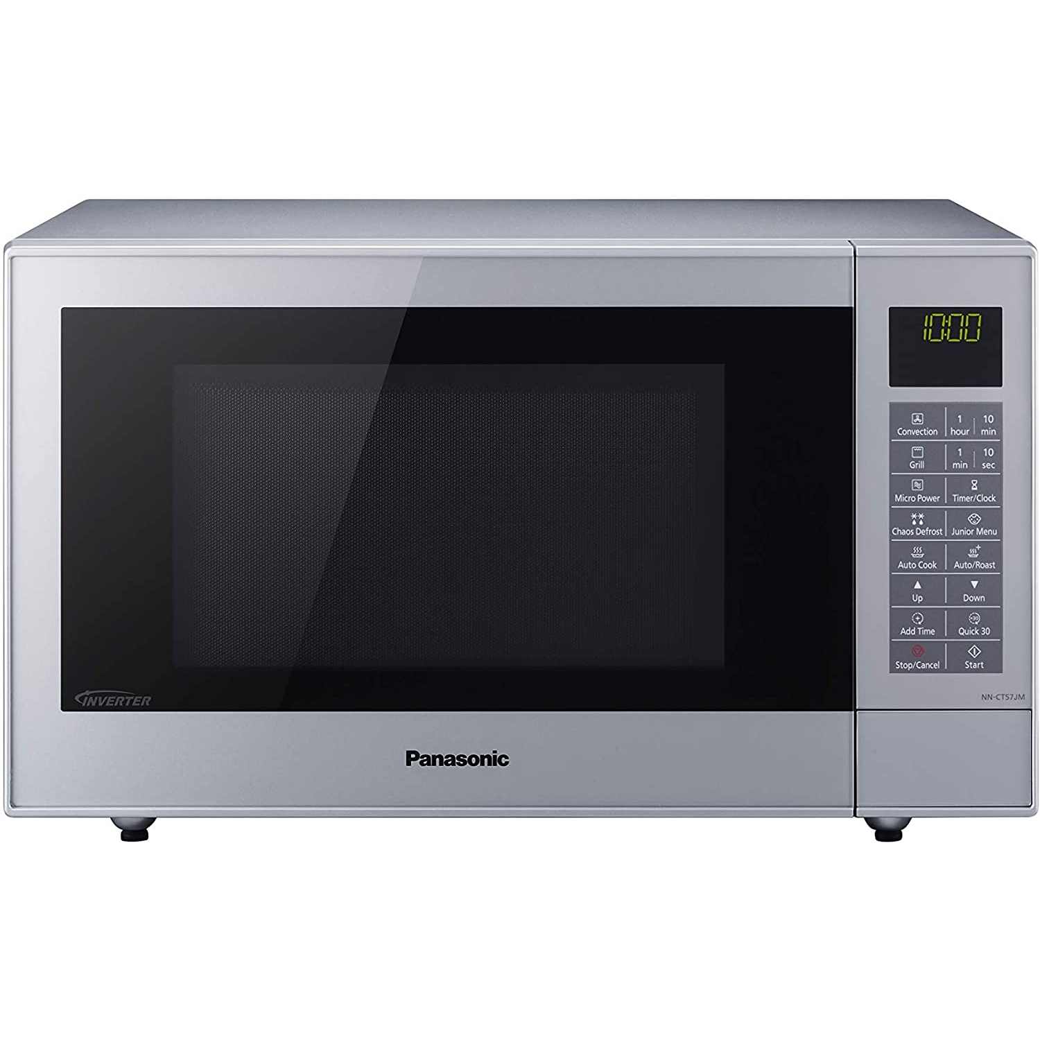 Panasonic Slimline Combination Microwave Oven with Turntable, 27 Litres, Silver - 0