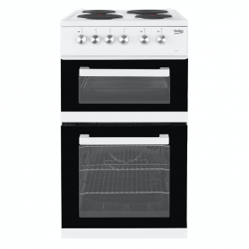 Beko 50cm Twin Cavity Electric Cooker in White