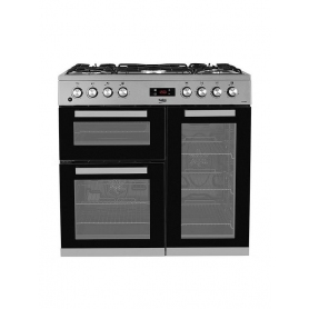 ONE ONLY - Beko 90cm Dual Fuel Range Cooker - Stainless Steel