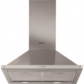 Hotpoint 60 cm Chimney Cooker Hood - Stainless Steel - D Rated