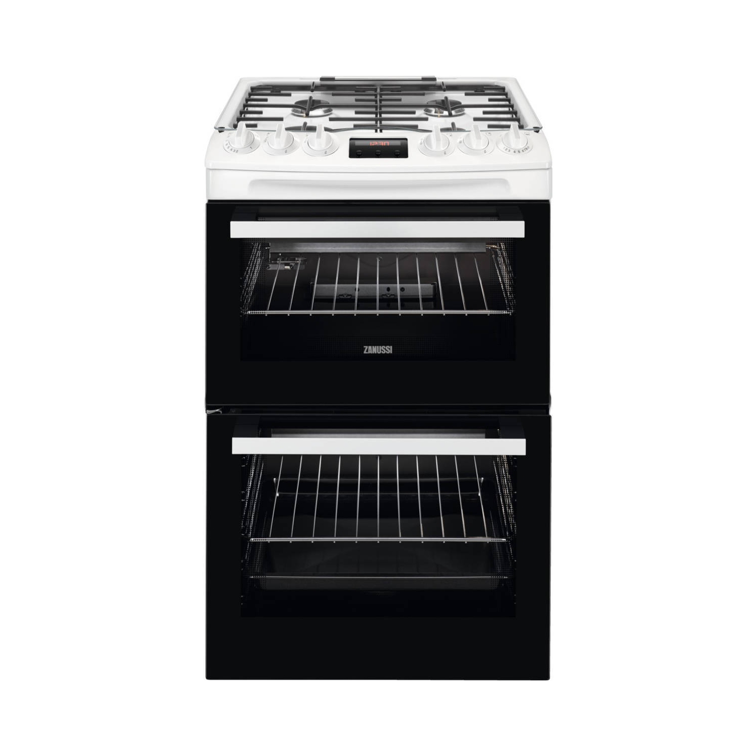 Zanussi 55cm Gas Cooker with Full Width Electric Grill - White - A/A Rated - 0