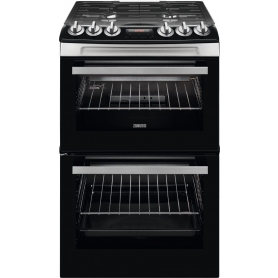   Zanussi ZCG43250XA 55cm Gas Cooker with Full Width Electric Grill - Stainless Steel - A/A Rated 5/5 £619   A/A Product data sheet Add to basket  Pr - 0