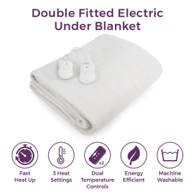 Carmen White Double Fitted Underblanket