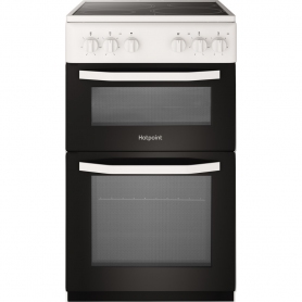 Hotpoint 50cm Electric Cooker with Ceramic Hob - White - A Rated