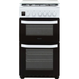Hotpoint 50cm Gas Cooker with Full Width Gas Grill - White - A Rated - 0