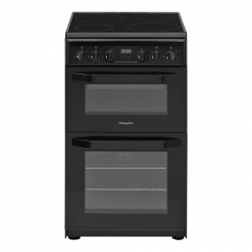 Hotpoint 50cm Double Oven Electric Cooker - Black
