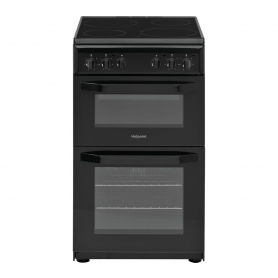Hotpoint 50cm Electric Cooker with Ceramic Hob - Black - A Rated